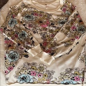 Free People Floral oversized sweatshirt